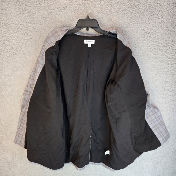 Nordstrom Womens Blazer Jackets Sz 1X Plaid Gray-Brown Career Business Office - Picture 7 of 14